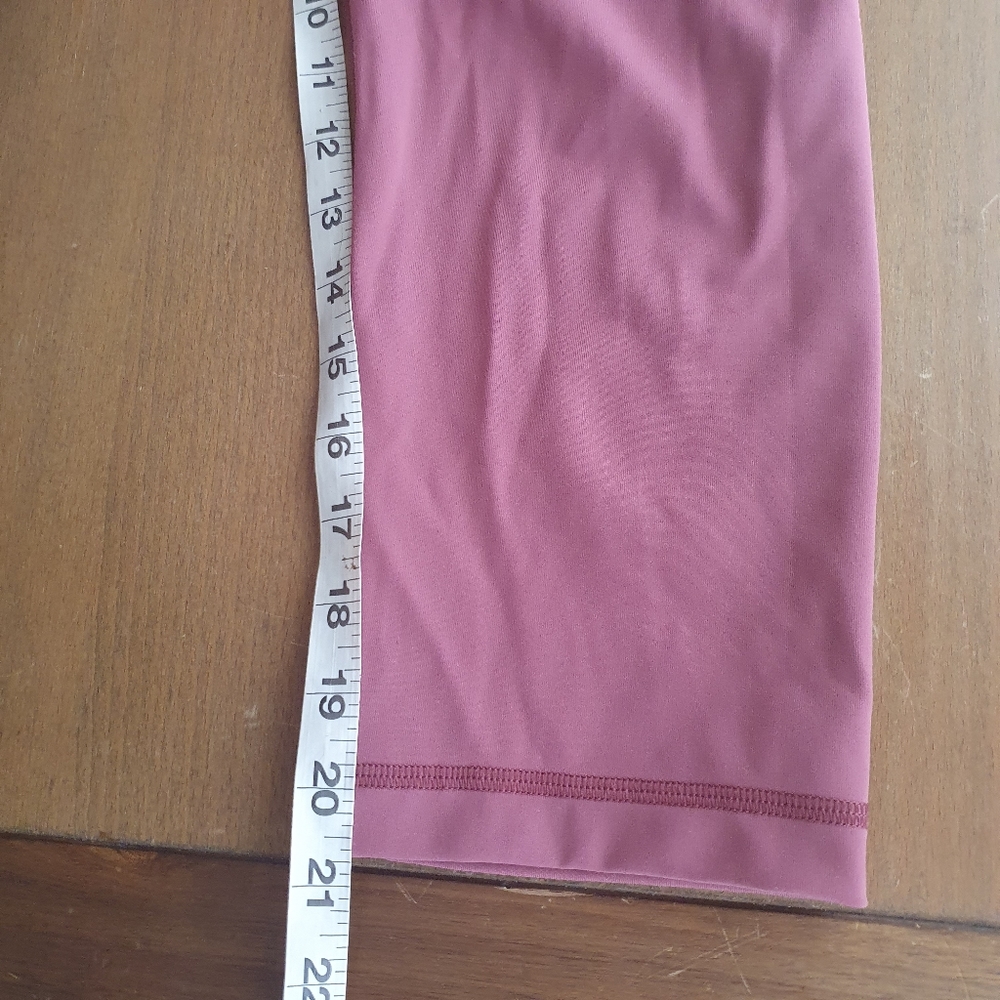 Lululemon mauve pink wunder under cropped leggings size 10 - Picture 3 of 7